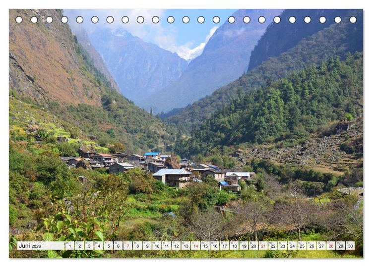 Produktbild: Wohnen im HIMALAYA (Tischkalender 2026 DIN A5 quer), CALVENDO Monatskalender
