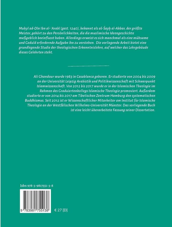 Produktbild: Die theologische Erkenntnislehre Ibn al-Arabis
