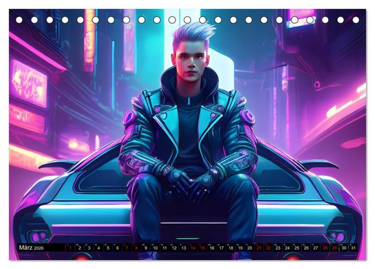 Produktbild: Cyberpunk (Tischkalender 2026 DIN A5 quer), CALVENDO Monatskalender