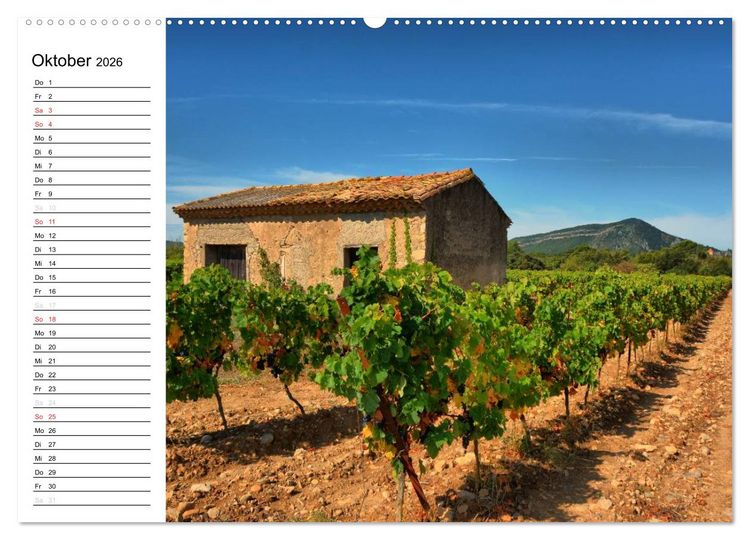 Produktbild: Languedoc-Roussillon - unter der Sonne des Midi (Wandkalender 2026 DIN A2 quer), CALVENDO Monatskalender