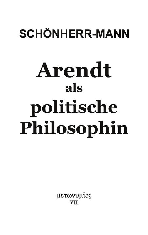 Produktbild: Arendt als politische Philosophin