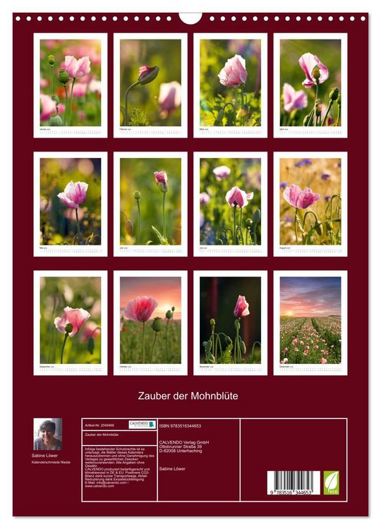Produktbild: Zauber der Mohnbl&uuml;te (Wandkalender 2026 DIN A3 hoch), CALVENDO Monatskalender