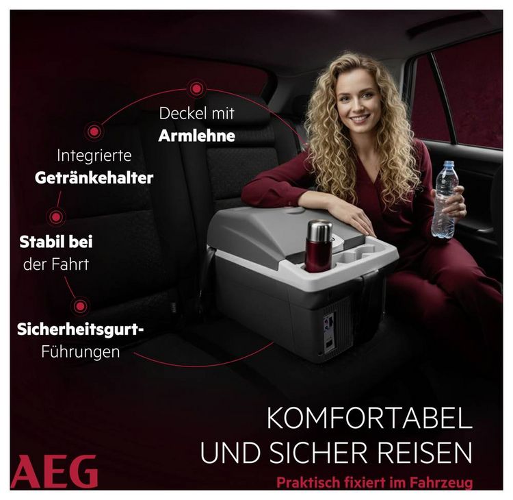 Produktbild: AEG Bordbar BK16 K&uuml;hlbox & Heizbox Thermoelektrisch 12 V/DC Grau 16 l <Max/> 20 &deg;C unter Umgebungstemperatur