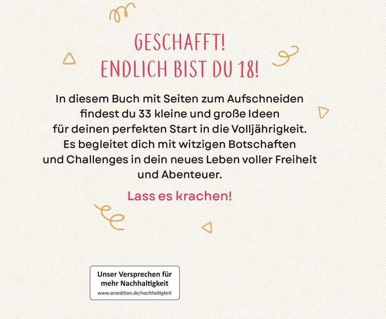 Produktbild: Endlich 18! Yay! Alles, was du ab jetzt tun darfst