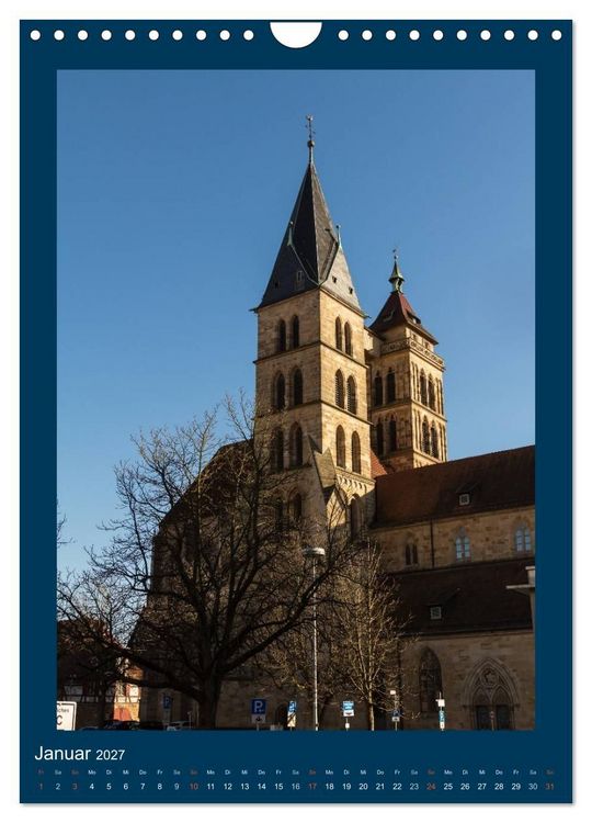 Produktbild: Esslingen am Neckar - Sehenswertes (Wandkalender 2027 DIN A4 hoch), CALVENDO Monatskalender