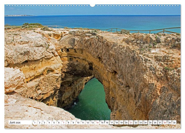 Produktbild: Portugal - Die Algarve vom Cabo de Sao Vicente bis Tavira (Wandkalender 2026 DIN A2 quer), CALVENDO Monatskalender