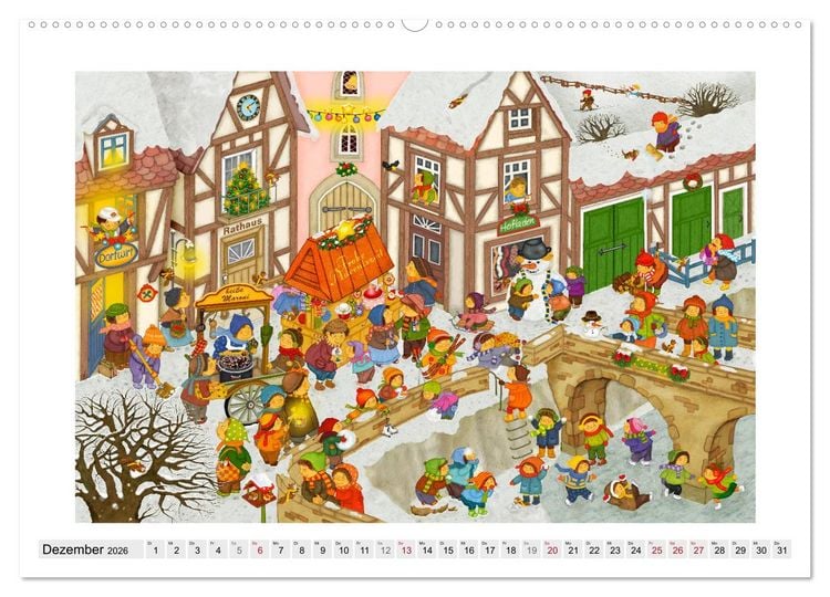 Produktbild: Meine kleine Wimmelwelt (hochwertiger Premium Wandkalender 2026 DIN A2 quer), Kunstdruck in Hochglanz