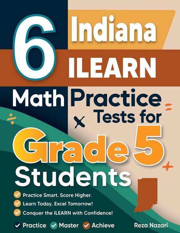 Produktbild: 6 Indiana ILEARN Grade 5 Math Practice Tests