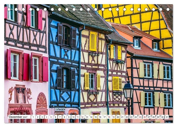 Produktbild: Im Elsass - Eine bunte Vielfalt zum verlieben (Tischkalender 2027 DIN A5 quer), CALVENDO Monatskalender