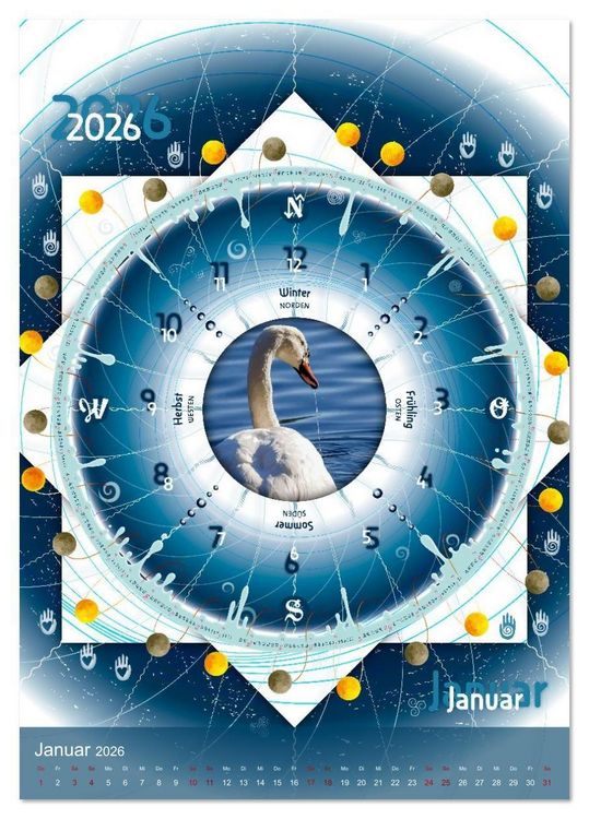 Produktbild: Jahreskreise (Tischkalender 2026 DIN A5 hoch), CALVENDO Monatskalender