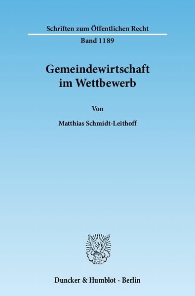 Produktbild: Gemeindewirtschaft im Wettbewerb.