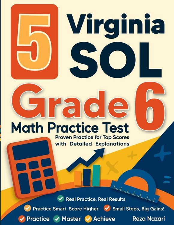 Produktbild: 5 Virginia SOL Grade 6 Math Practice Tests