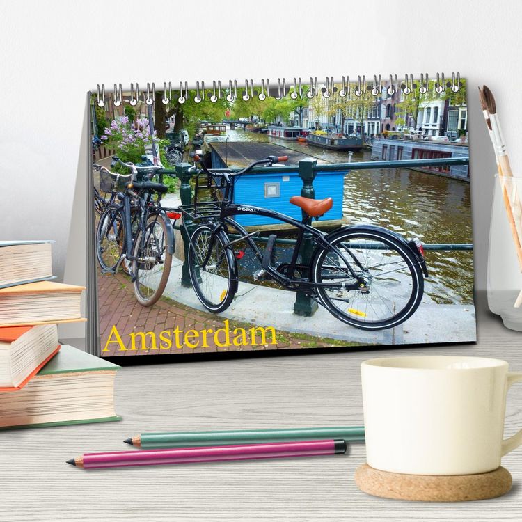 Produktbild: Amsterdam (Tischkalender 2026 DIN A5 quer), CALVENDO Monatskalender