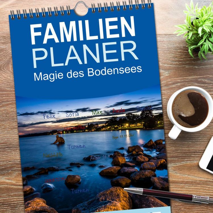 Produktbild: Familienplaner 2026 - Magie des Bodensees mit 5 Spalten (Wandkalender, 21 x 45 cm) CALVENDO
