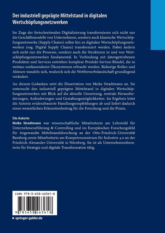 Produktbild: Der industriell gepr&auml;gte Mittelstand in digitalen Wertsch&ouml;pfungsnetzwerken