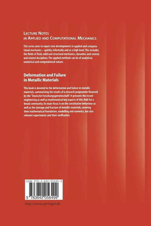 Produktbild: Deformation and Failure in Metallic Materials