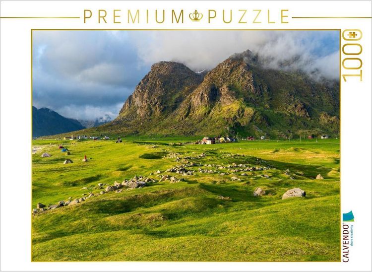 Produktbild: CALVENDO Puzzle Am Strand von Uttakleiv, Lofoten | 1000 Teile Lege-Gr&ouml;&szlig;e 64x48cm Foto-Puzzle f&uuml;r gl&uuml;ckliche Stunden
