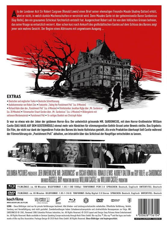 Produktbild: Der unheimliche Mr. Sardonicus (William Castle Collection #1) (+ DVD)