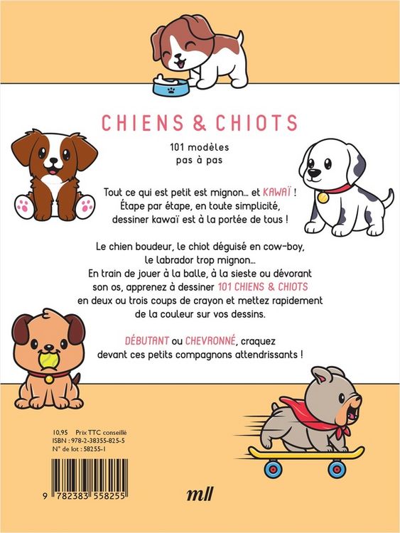 Produktbild: Dessiner kawa&iuml; : chiens & chiots : 101 mod&egrave;les pas &agrave; pas