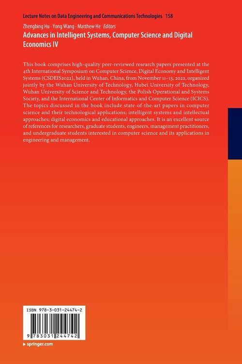 Produktbild: Advances in Intelligent Systems, Computer Science and Digital Economics IV