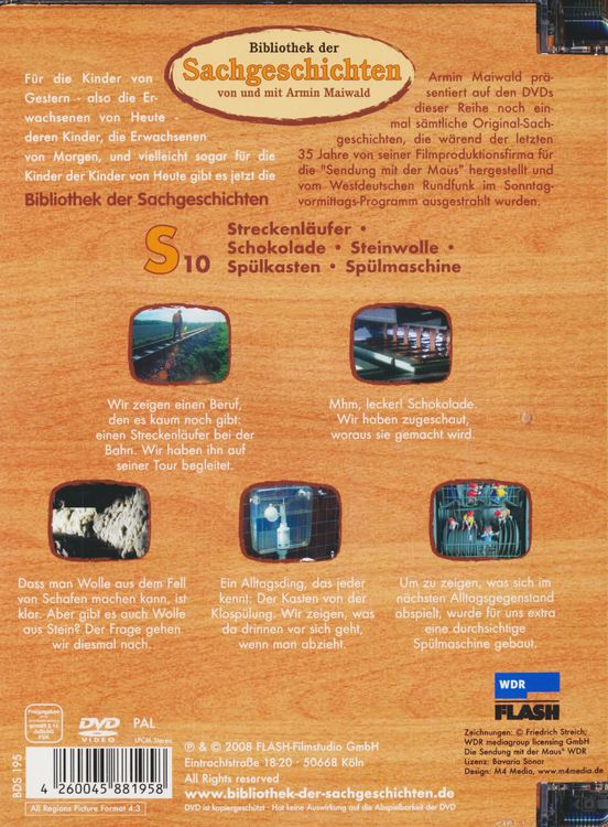 Produktbild: S10 - Streckenl&auml;ufer/Schokolade/Steinwolle/Sp&uuml;lkasten/Sp&uuml;lmaschine (Bibliothek der Sachgeschichten)