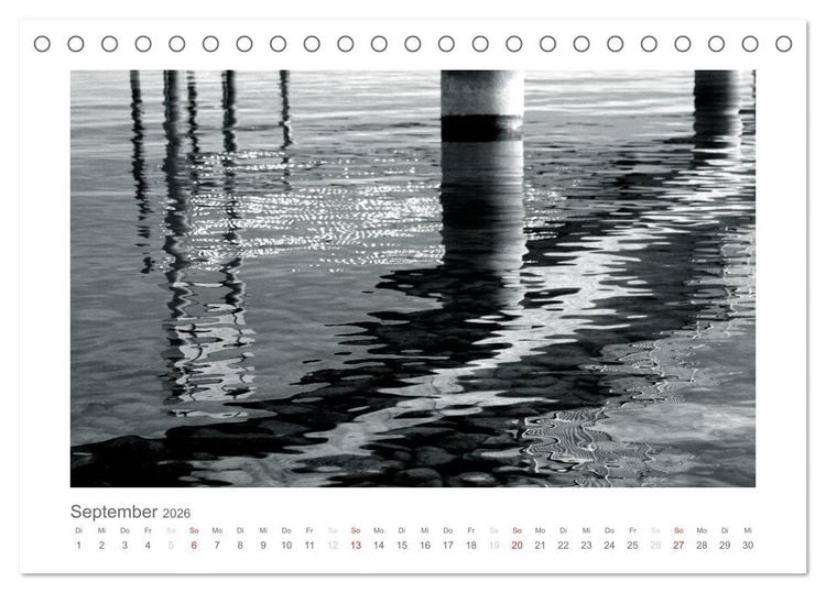 Produktbild: einfach schwarz-wei&szlig; (Tischkalender 2026 DIN A5 quer), CALVENDO Monatskalender