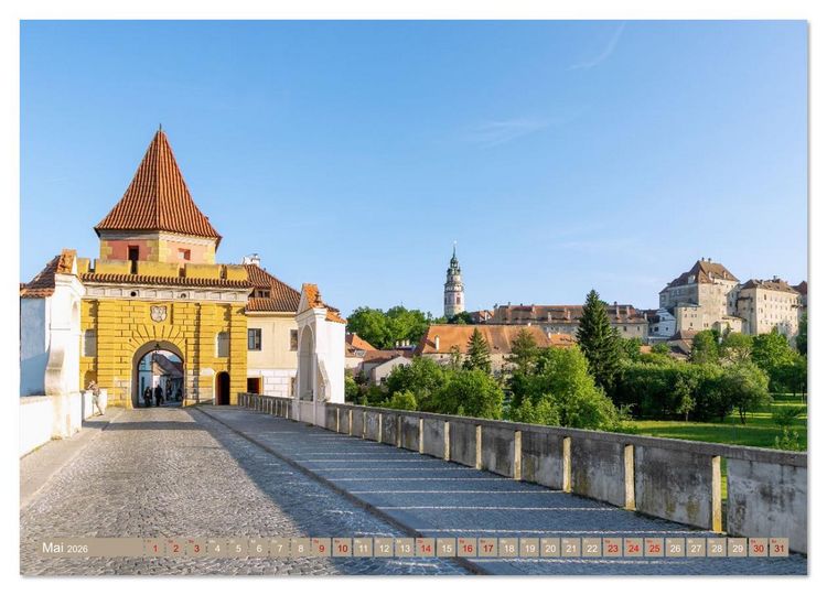 Produktbild: Cesky Krumlov. Tschechiens stille Sch&ouml;nheit im B&ouml;hmerwald (hochwertiger Premium Wandkalender 2026 DIN A2 quer), Kunstdruck in Hochglanz