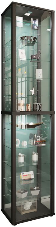 Produktbild: Holz Glas Stand Vitrine Sammelvitrine Kavisa XXL