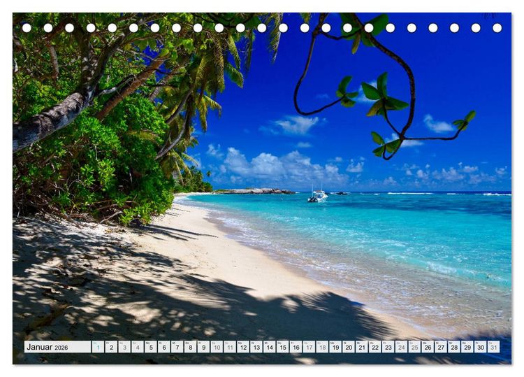 Produktbild: Seychellen - Paradies im Indischen Ozean (Tischkalender 2026 DIN A5 quer), CALVENDO Monatskalender