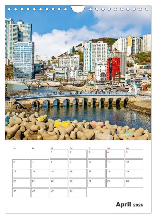 Produktbild: Busan - Reiseplaner (Wandkalender 2026 DIN A4 hoch), CALVENDO Monatskalender