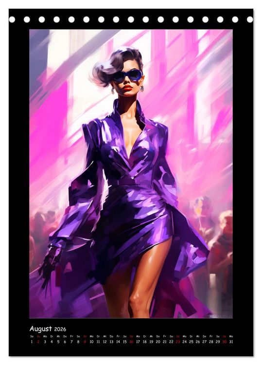 Produktbild: Cat Walk. Paintings (Tischkalender 2026 DIN A5 hoch), CALVENDO Monatskalender