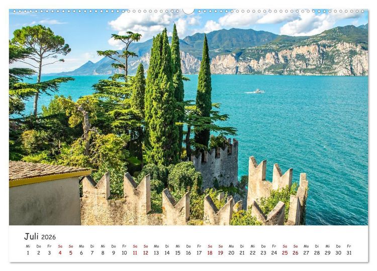 Produktbild: Malcesine am Gardasee (hochwertiger Premium Wandkalender 2026 DIN A2 quer), Kunstdruck in Hochglanz