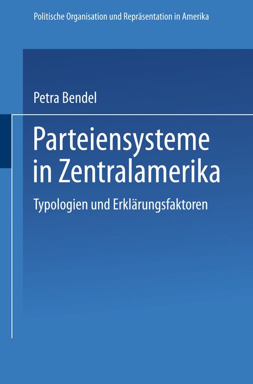 Produktbild: Parteiensysteme in Zentralamerika