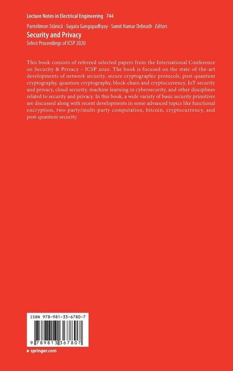 Produktbild: Security and Privacy