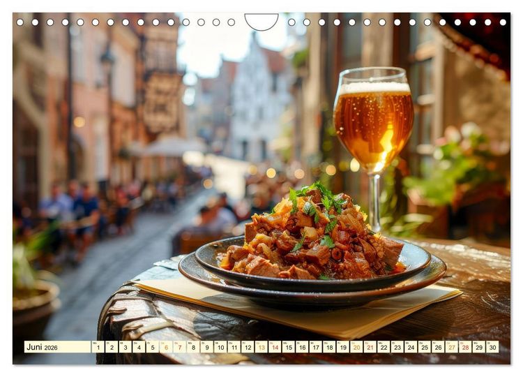 Produktbild: Europa f&uuml;r Gourmets - landestypische Gerichte erleben (Wandkalender 2026 DIN A4 quer), CALVENDO Monatskalender
