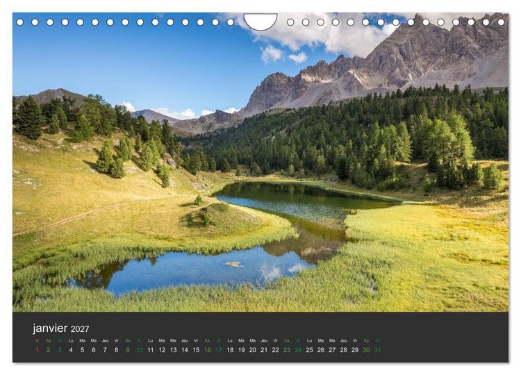 Produktbild: Lacs de montagne. Miroir des cimes (Calendrier mural 2027 DIN A4 vertical), CALVENDO calendrier mensuel