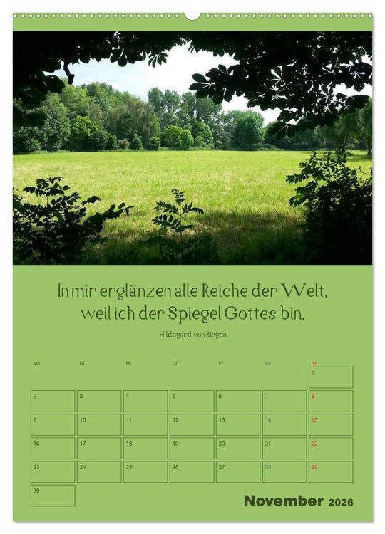 Produktbild: Erkenntnis und Weisheit - Hildegard von Bingen (hochwertiger Premium Wandkalender 2026 DIN A2 hoch), Kunstdruck in Hochglanz
