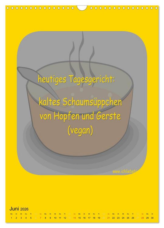 Produktbild: Ich liebe Bier (Wandkalender 2026 DIN A3 hoch), CALVENDO Monatskalender