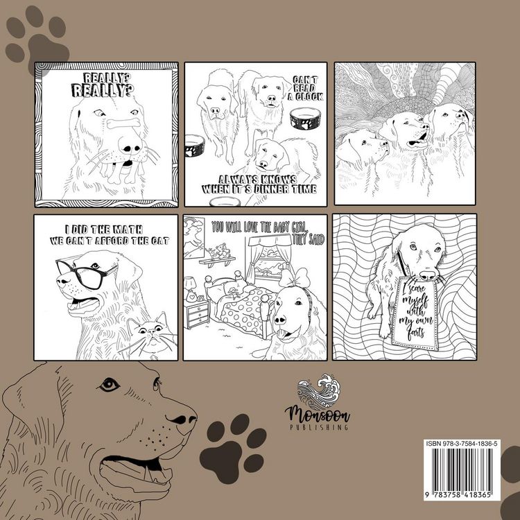 Produktbild: Golden Retriever Malbuch f&uuml;r Erwachsene