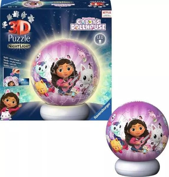 Produktbild: 3D Puzzle-Ball Nachtlicht Gabby's Dollhouse