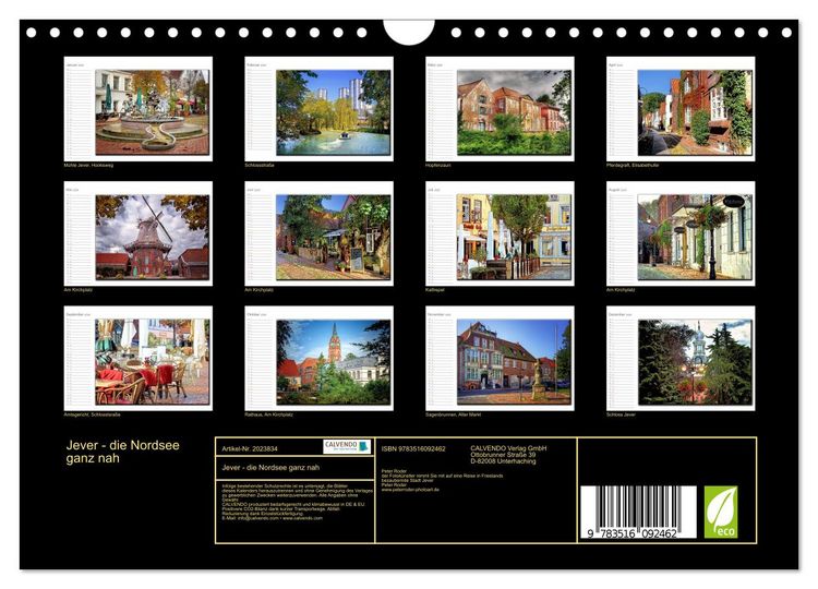Produktbild: Jever - die Nordsee ganz nah (Wandkalender 2026 DIN A4 quer), CALVENDO Monatskalender