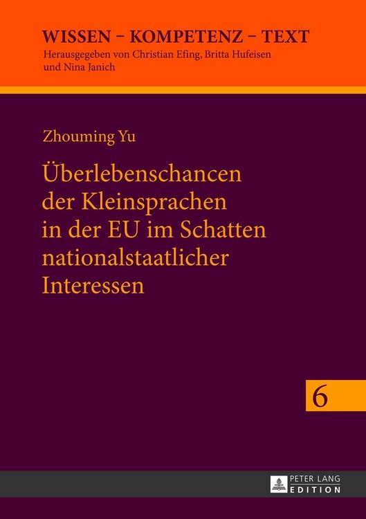 Produktbild: &Uuml;berlebenschancen der Kleinsprachen in der EU im Schatten nationalstaatlicher Interessen