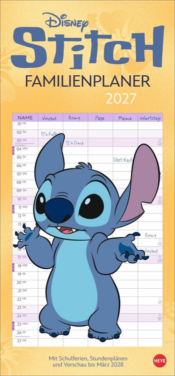 Produktbild: Stitch Familienplaner 2027