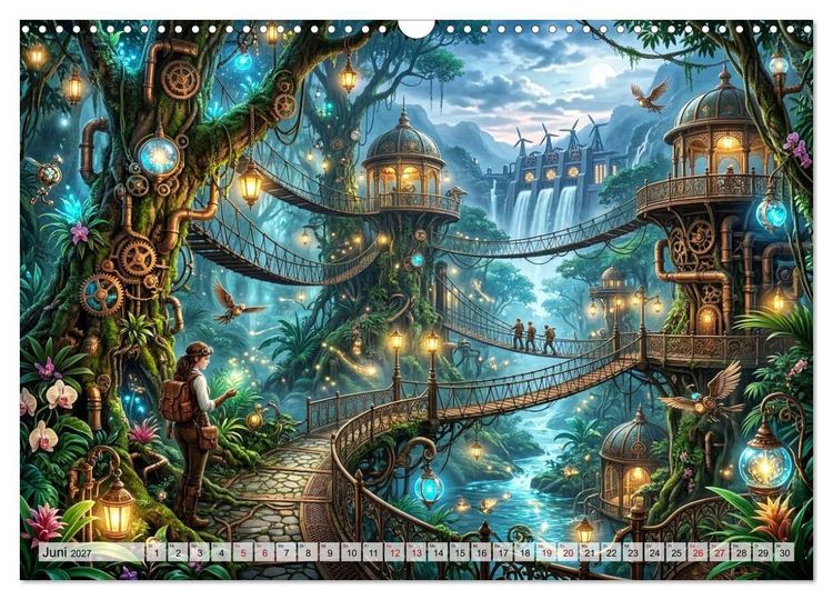 Produktbild: Steampunkwelten - Das Herz der Zeit (Wandkalender 2027 DIN A3 quer), CALVENDO Monatskalender