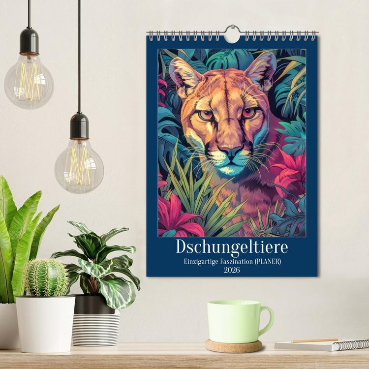 Produktbild: Dschungeltiere - Einzigartige Faszination (Wandkalender 2026 DIN A4 hoch), CALVENDO Monatskalender