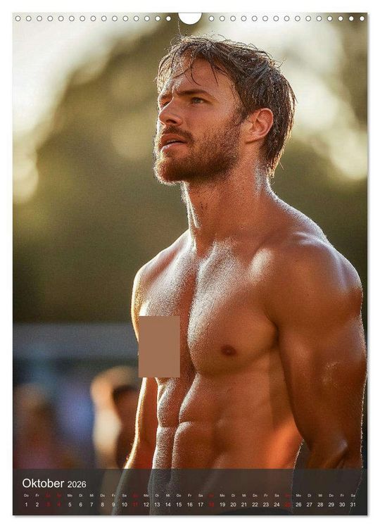 Produktbild: SEXY M&Auml;NNER - Muskeln im M&auml;nnerkalender (Wandkalender 2026 DIN A3 hoch), CALVENDO Monatskalender