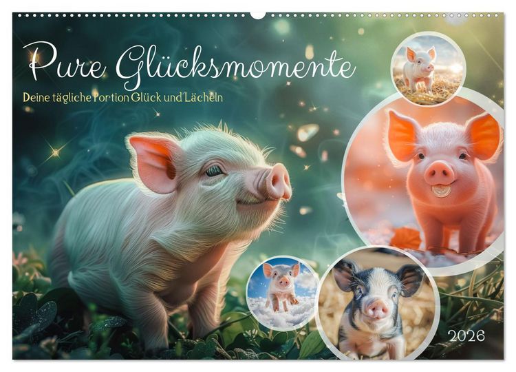 Produktbild: Pure Gl&uuml;cksmomente (Wandkalender 2026 DIN A2 quer), CALVENDO Monatskalender
