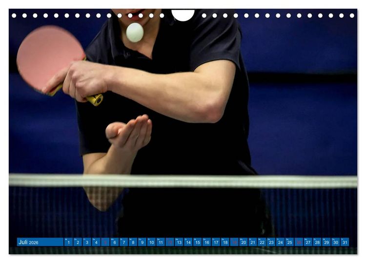 Produktbild: Tischtennis - Der am schnellsten gespielte Sport der Welt (Wandkalender 2026 DIN A4 quer), CALVENDO Monatskalender