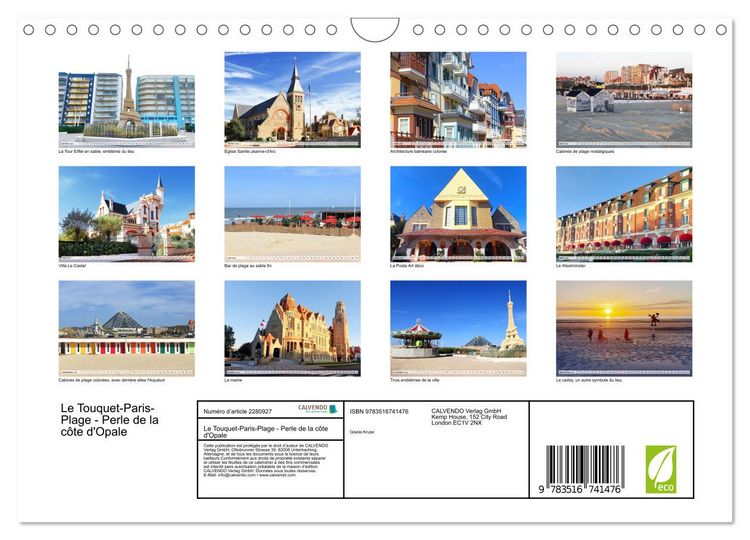 Produktbild: Le Touquet-Paris-Plage - Perle de la c&ocirc;te d'Opale (Calendrier mural 2026 DIN A4 vertical), CALVENDO calendrier mensuel
