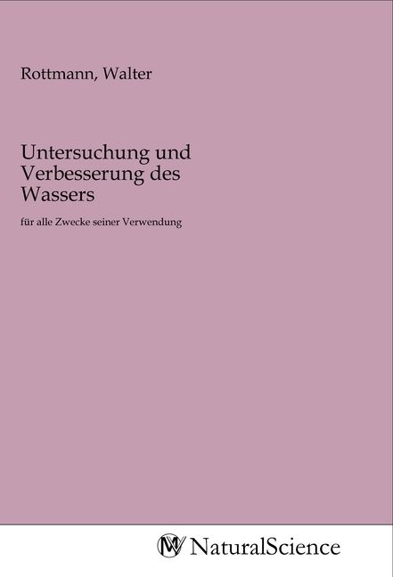 Produktbild: Untersuchung und Verbesserung des Wassers